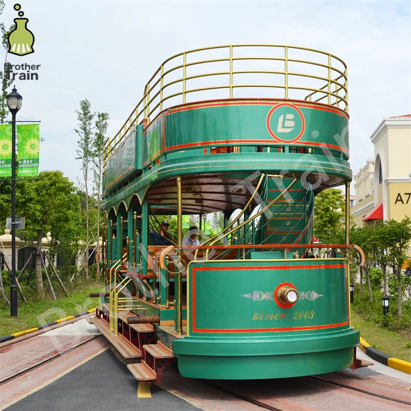Big Battery Fun Ride Tramways Electric Trackless Train Electric Amusement Park Train Ride Trolley For Tourists Tram Oramic Tour