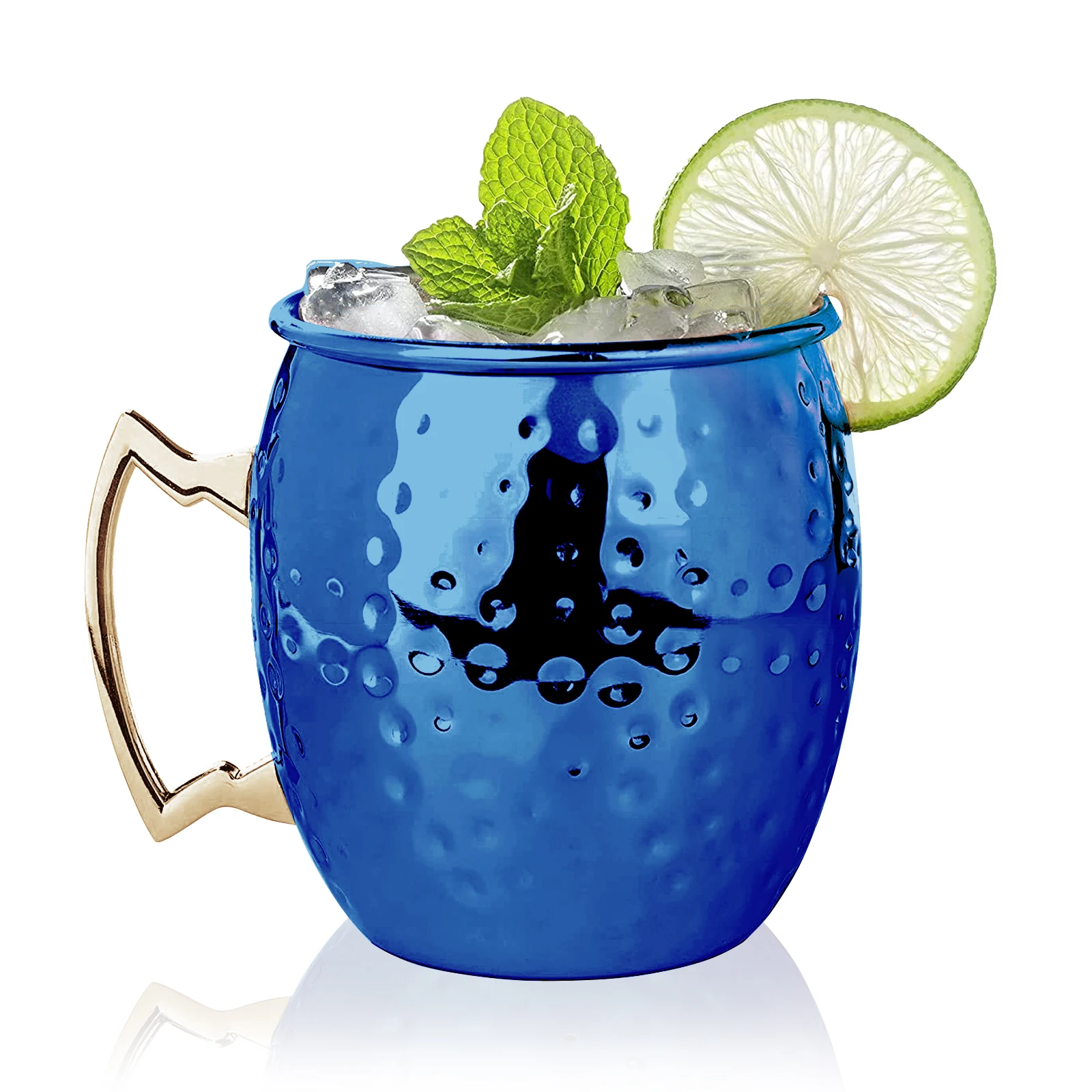 Black stainless steel moscow mule copper mug  500ml black engraved drinking cup