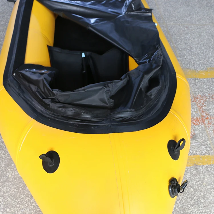 Customized number 1 sale light weight TPU 1-Person inflatable packraft/ bike raft paddle kayak