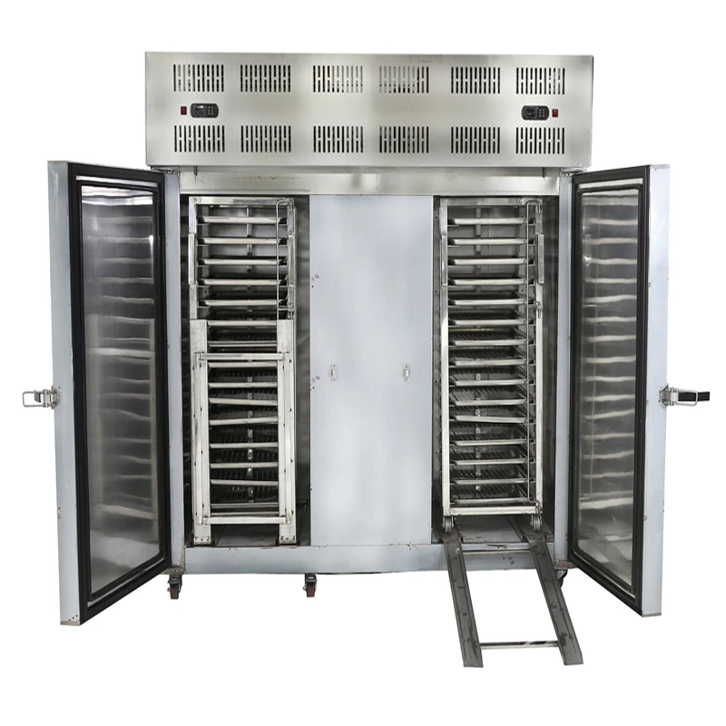 Fan forced 304 stainless steel carts trays roll in blast chiller freezer