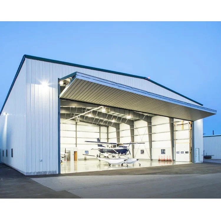 Pre-Engineered Light  Steel Structure Hangar Shed Factory Farm Workshop Metal Warehouse for Workshops & Plants