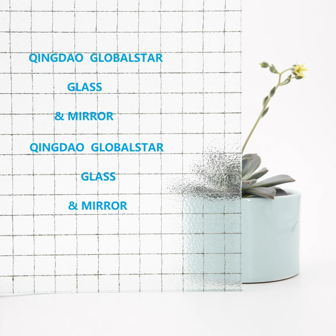 6mm 6.5mm Clear Bronze Brown Nashiji Wired Glass Fire-Proof Glass