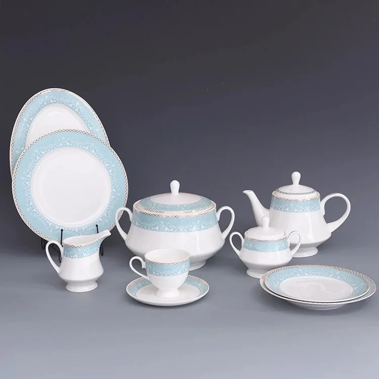 Tangshan city bone china ceramic fine porcelain dinner set
