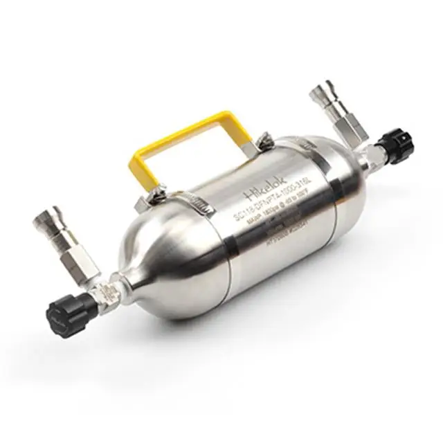 TPED Hikelok 500psi 1800 psi 1/4' female NPT stainless steel double- end sampling cylinder sampling bomb