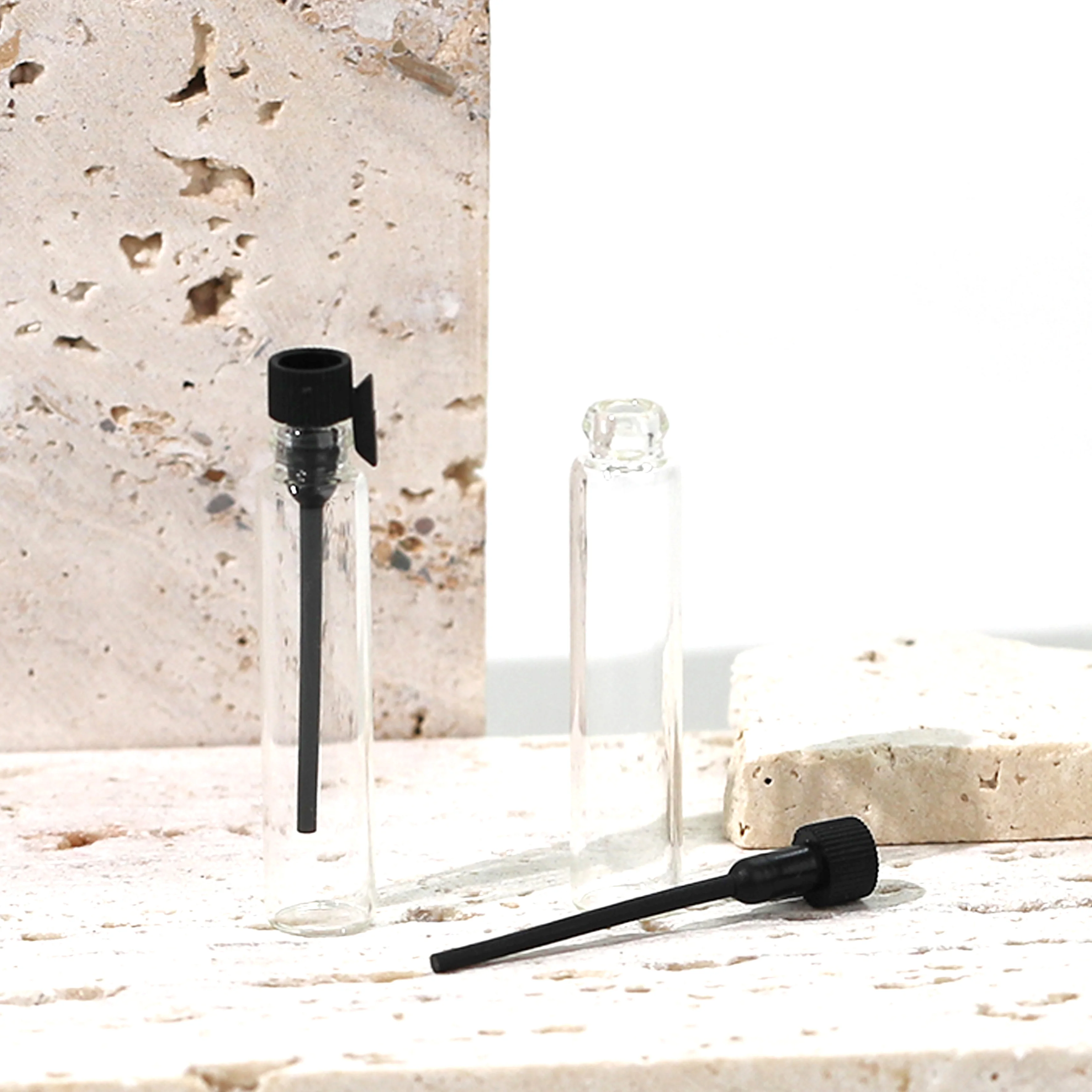 Portable Travel Free Sample 1Ml Dropper Pipette 1Cc Vial Small Essential Oil Perfume Liquid Bottle, 1Ml Glass Vials Bottle