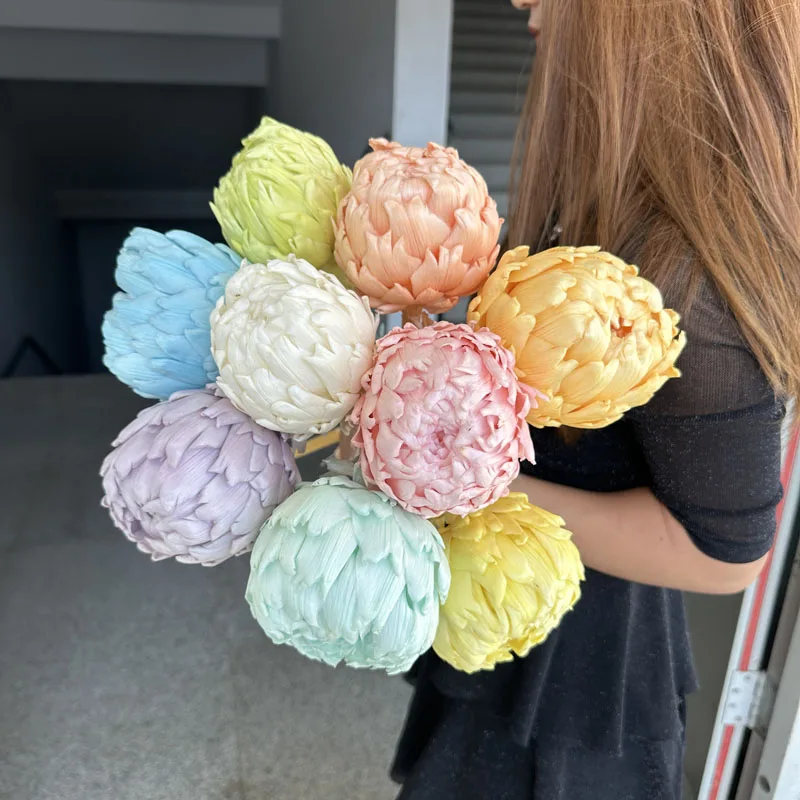 Home Wedding Decorative  Dried Flowers Artichoke Flowers Eternity Flowers preserved  Roses