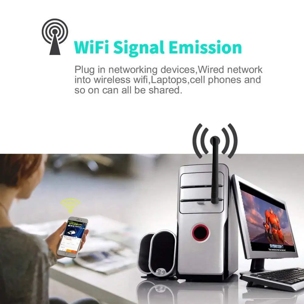 USB Wifi антенна адаптер 1200 Мбит/с приемник двухдиапазонный 2 4G/5G AC1200M Wi-Fi донгл сетевая LAN