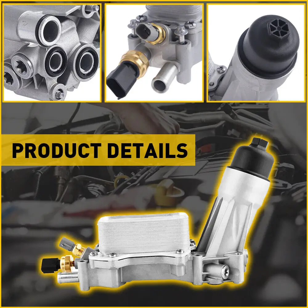 Aluminum Oil Filter Adapter Housing Engine 68105583AF For Dodge Chrysler Ram Charger Cherokee Wrangler ProMaster 3.6L V6