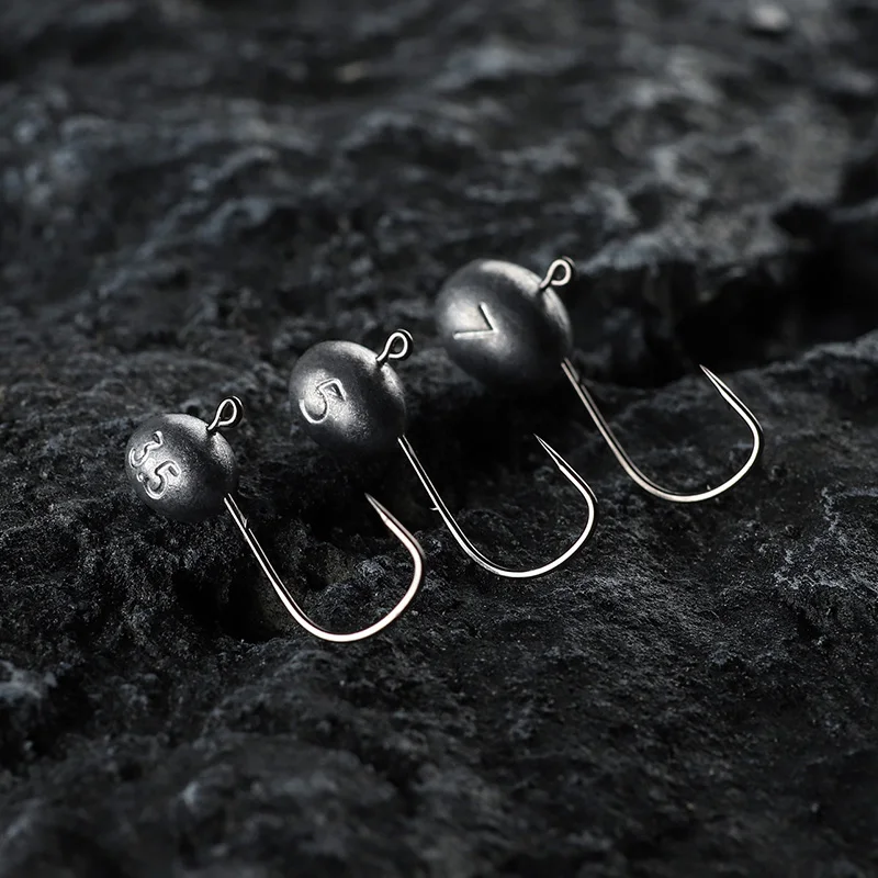 LINNHUE Lead head hook 5pcs/bag 3.5g 5g 7g 10g 12g 14g hook high carbon Stainless Squid Jig tackle accessories fishing hook