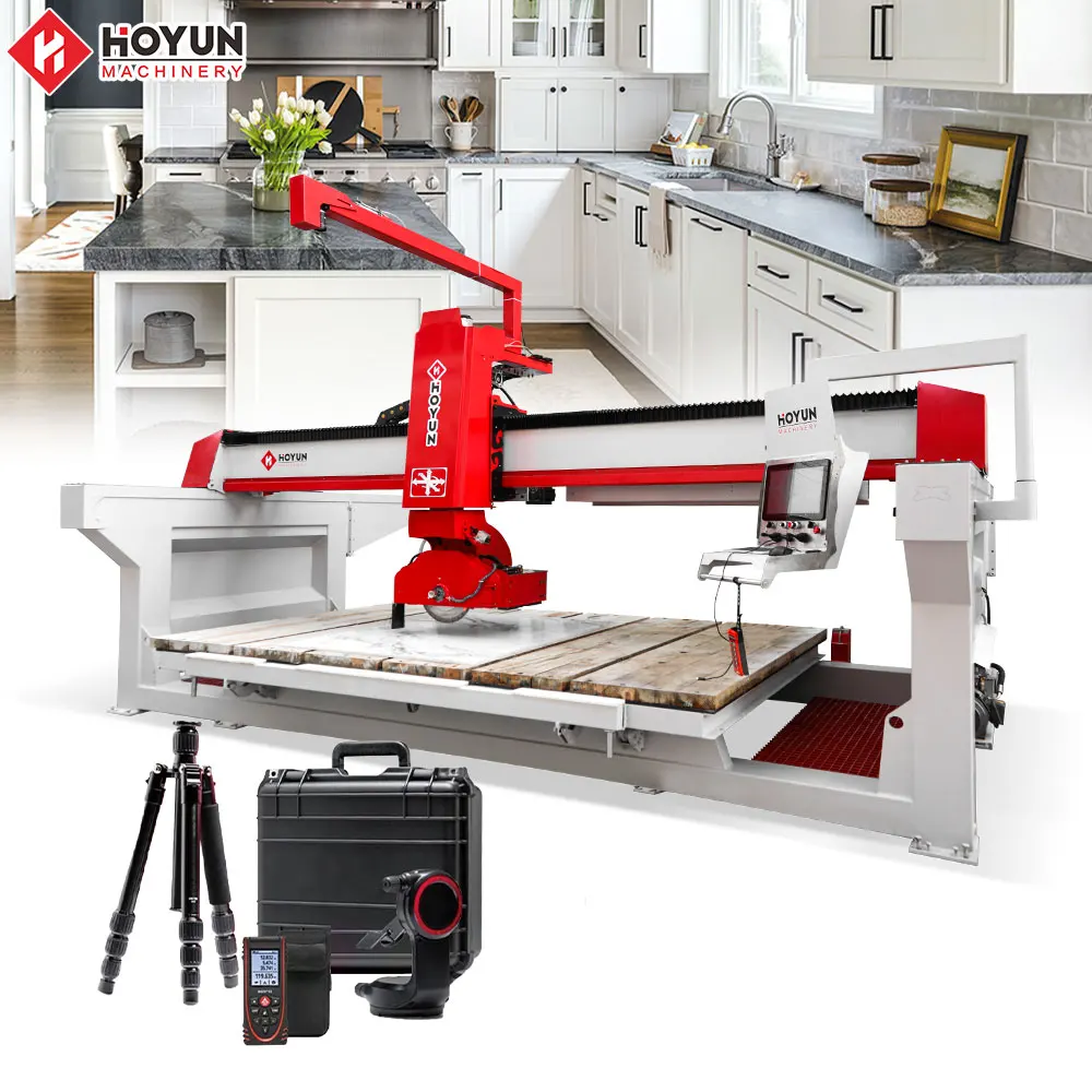 Hoyun automatic cnc 5 axis bridge saw granite marble stone cutting machine price