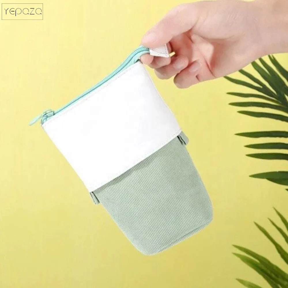 School Corduroy Pencil Case Pastel Pop Up Pencil Case