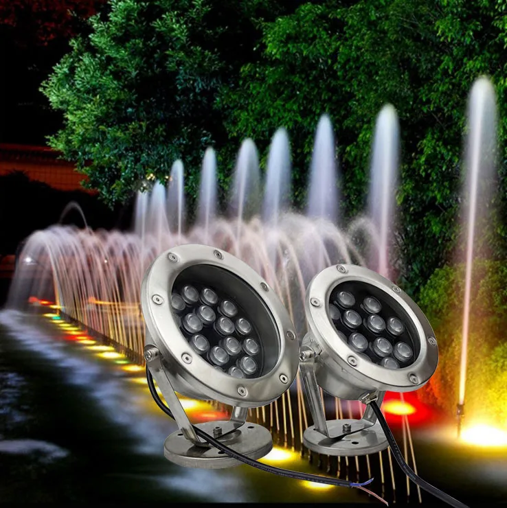 Подводный светодиодный светильник RGB водяной фонтан 24V 3W 6W 9W 12W 15W 18W 36W IP68 Lamp V