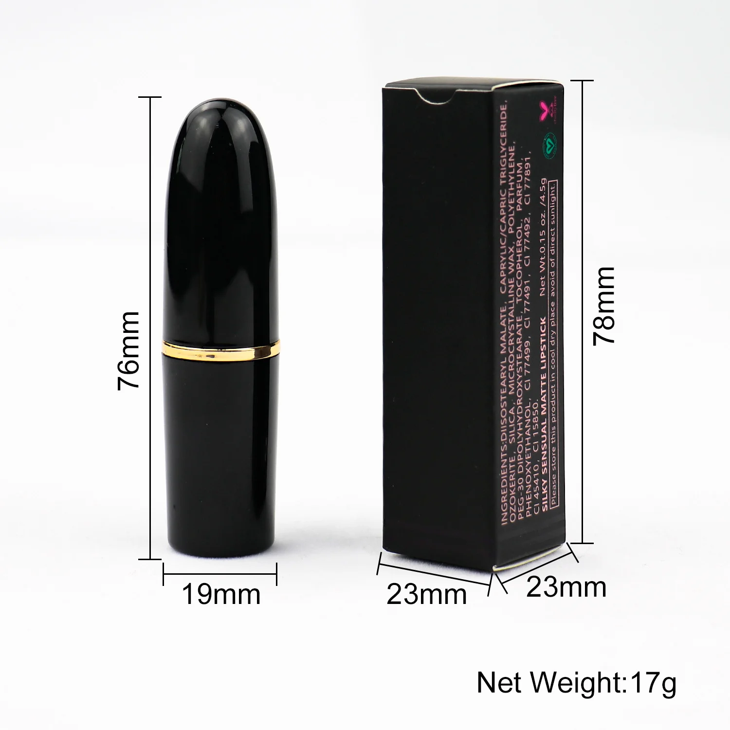 Moisturizing Waterproof Luxury Wholesale Organic Vegan Make Your Own Brand Private Label 14 Color Nude Black Tube Lipstick