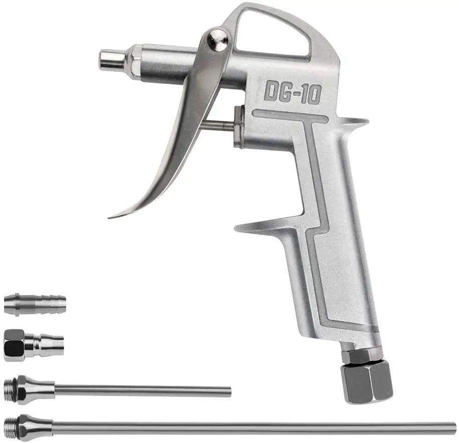 5pcs Metallic aluminum dust gun Air Blow Gun Kit Air Duster Gun with Variable and Adjustable Air Flow Trigger