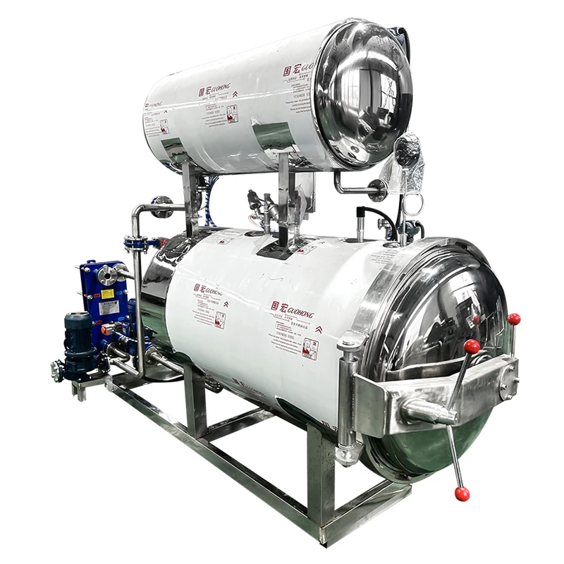 Laboratory Vertical Retort Cooked Food Canned Fish Sterilizer Double Door Autoclave Machine Price