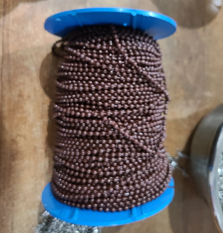 High quality 4.5 mm*6 stainless steel 304 antique bronze blind ball chain for curtain