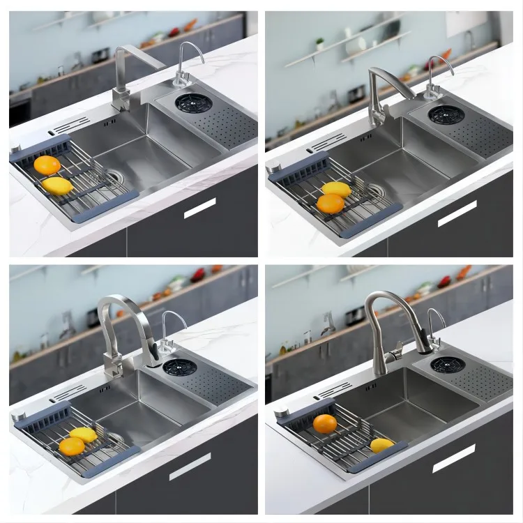 Carpenter High Pressure With Glass Washer Sink Bar Single-Slot Kitchen Multi-Functional Stainless Steel