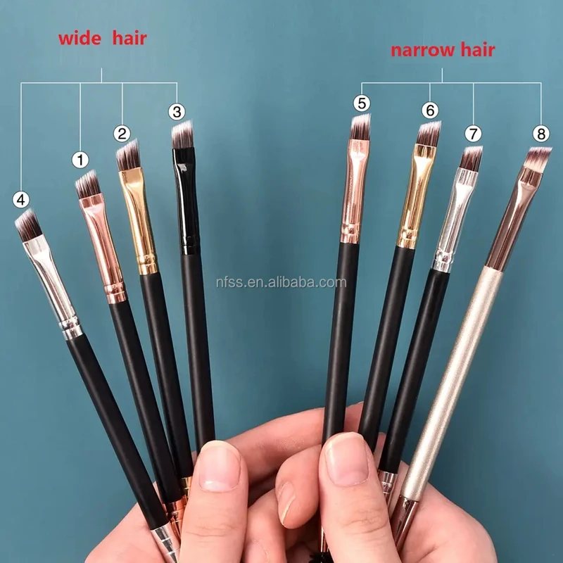 Custom Logo 2 In 1 White Double Head Sided Tilted Eye Brow Liner Mascara Eyebrow Brush Makeup With And Spoolie