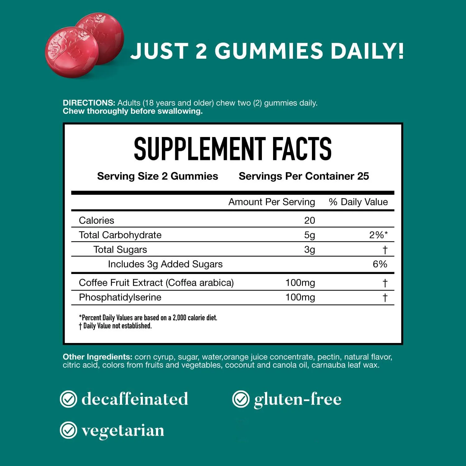 OEM Natural Phosphatidylserine Herbal Extract Supplement Gummy Enhance Nootropics for Brain Health Solvent Extraction