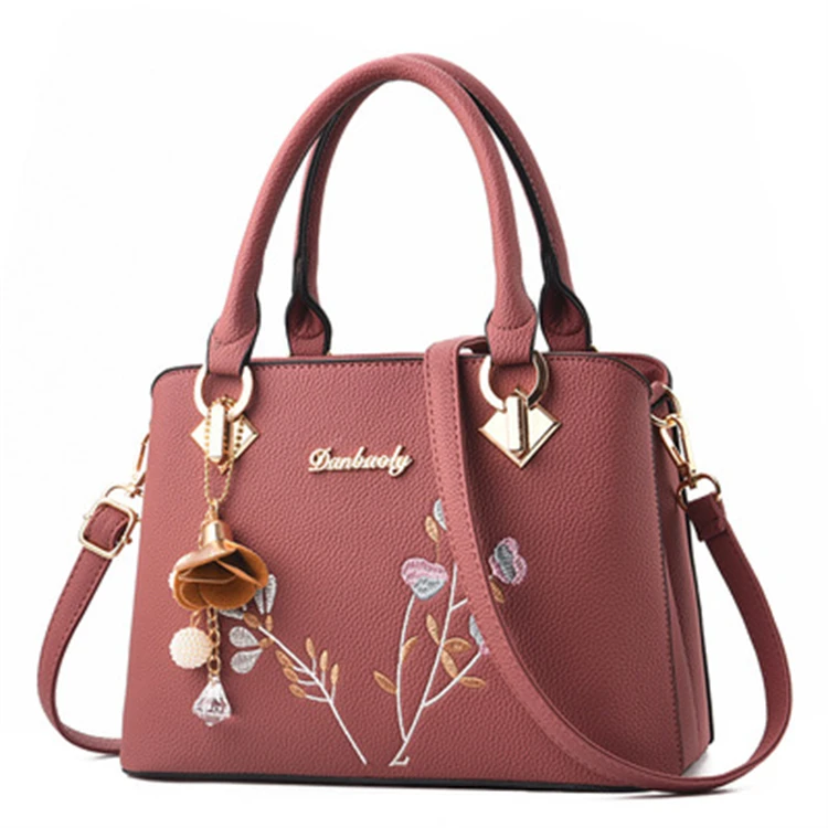 Handmade Party Vintage Fashion Luxury High Quality Leather Bags Women Flower PU OEM Lady Hand Bags Ladys Bags Daily All Seasons