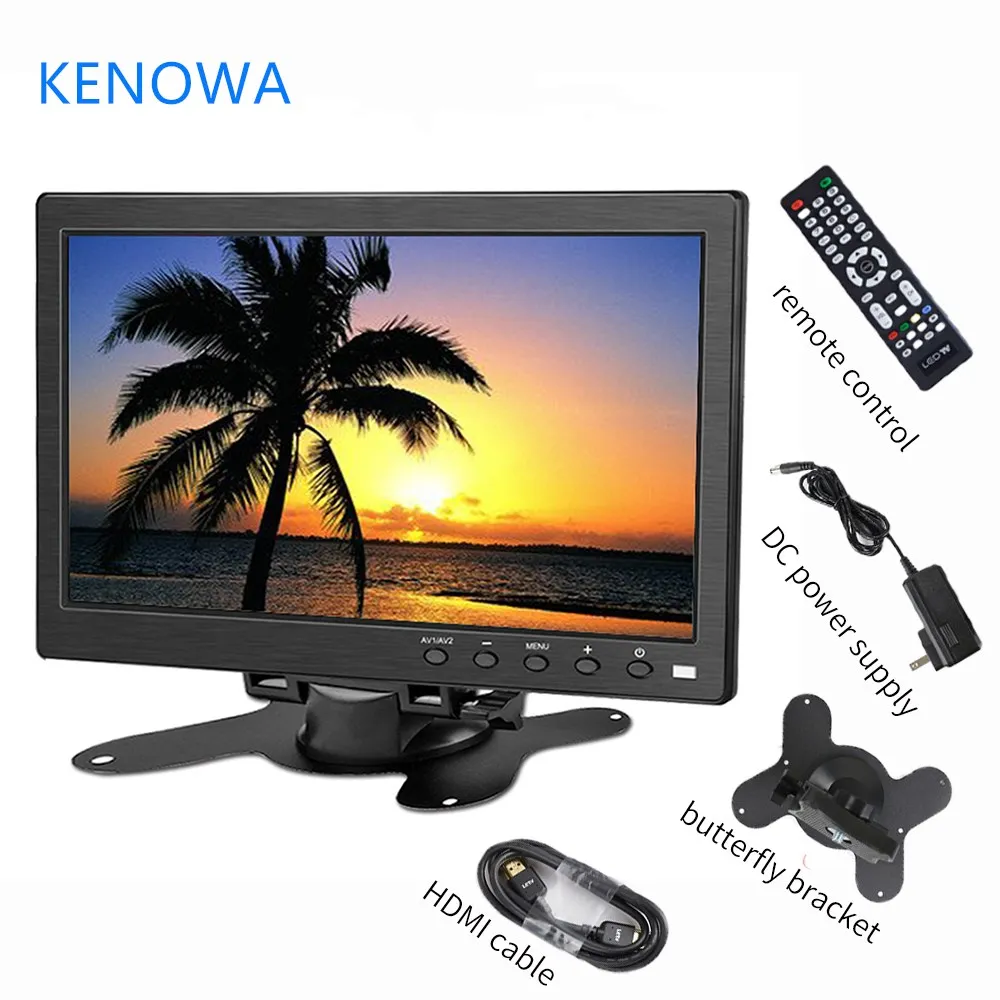 Factory OEM 10.1' LCD Portable CAR Monitor with HD MI VGA input 1280x800 for bus truck car