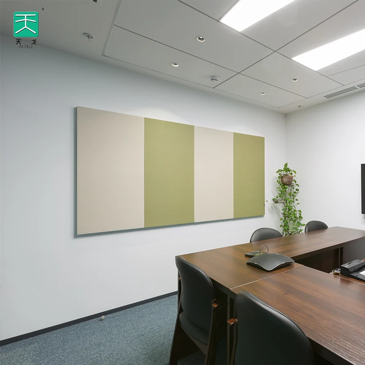 TianGe Customized Framed Soundproof Environmental Acoustical Fiberglass Wall Kit Gray Fabric Velvet Wrap Acoustic Panel