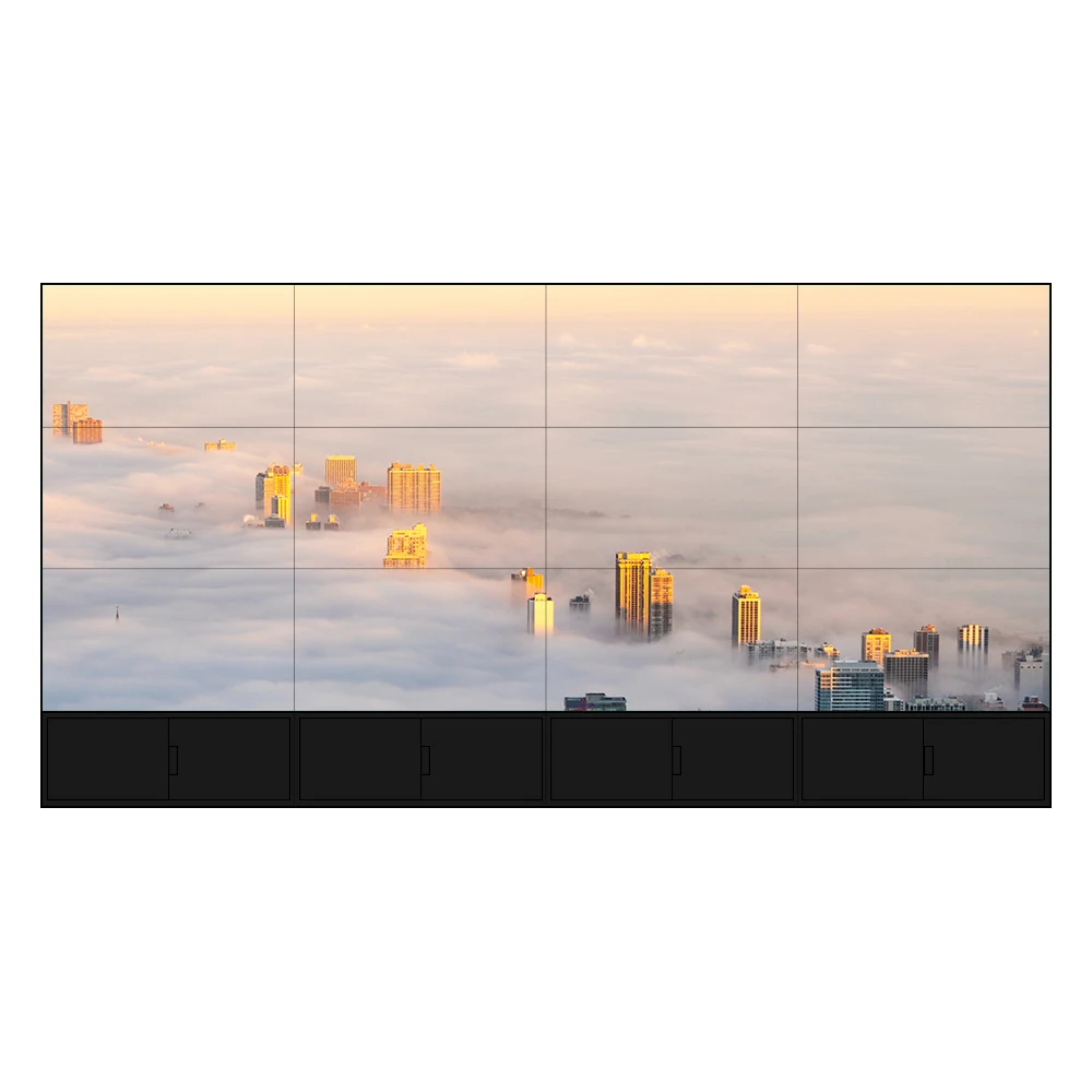 55 Inch 0.8 Mm 188Mm Bezel 2x3 3x3 4x4 LCD Layar Display Video Screen Wall