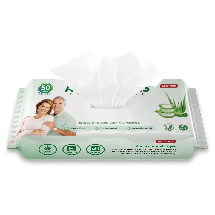 Wholesale Unscented Alcohol-Free Natural Ingredient Adult Wet Wipes for Gentle and Refreshing Use