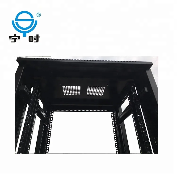 19inch data center computer room server rack cabinet with tempered glass door