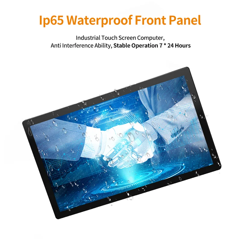 23.6 Inch VESA Bracket Mount IP65 Waterproof Touch Monitor 10 Point Capacitive Touch USB Touch 1920*1080