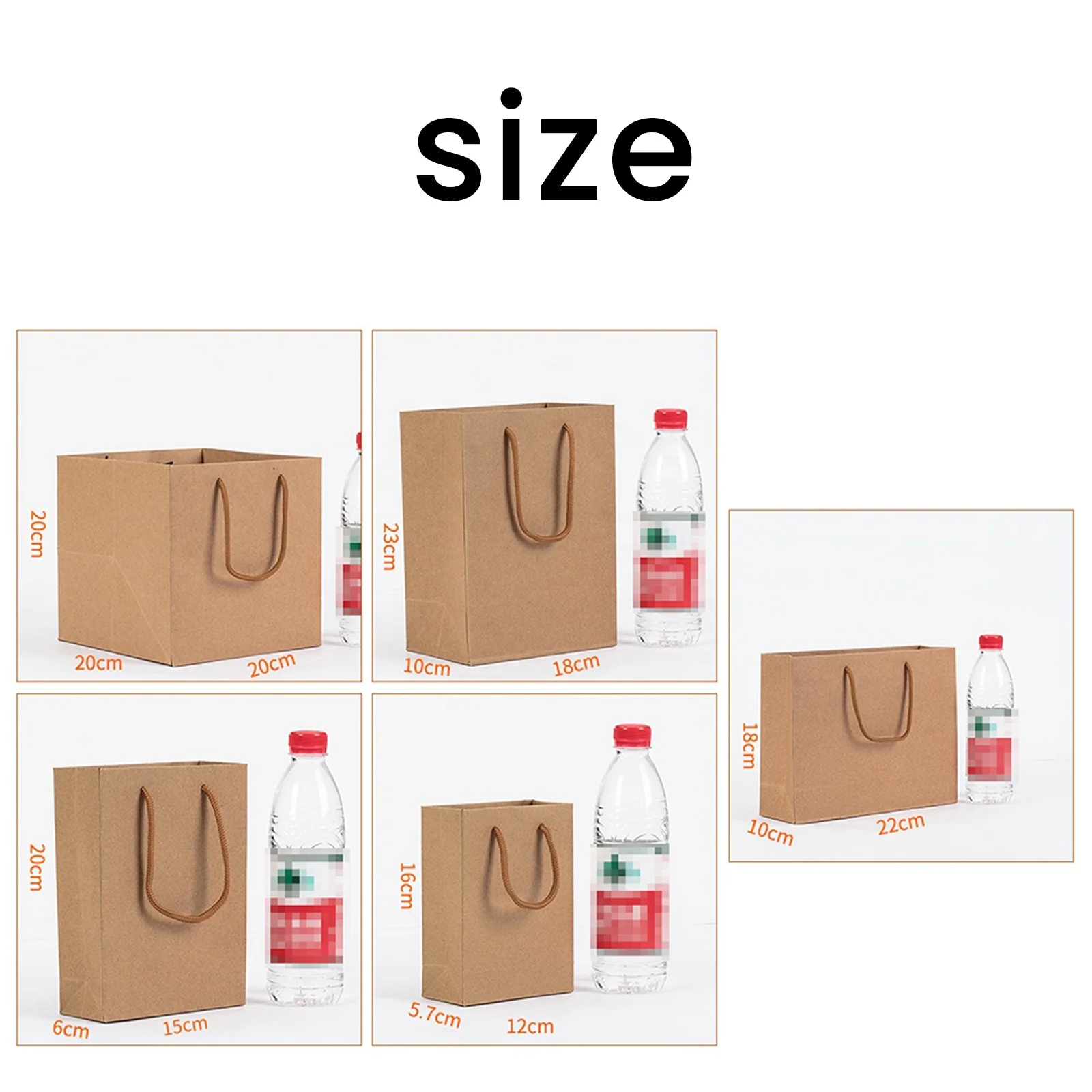 Custom Kraft Paper Bag with Handle for Clothing and Shoes Personalized with Your Own Logo Advertising Packaging bag Shopping Bag