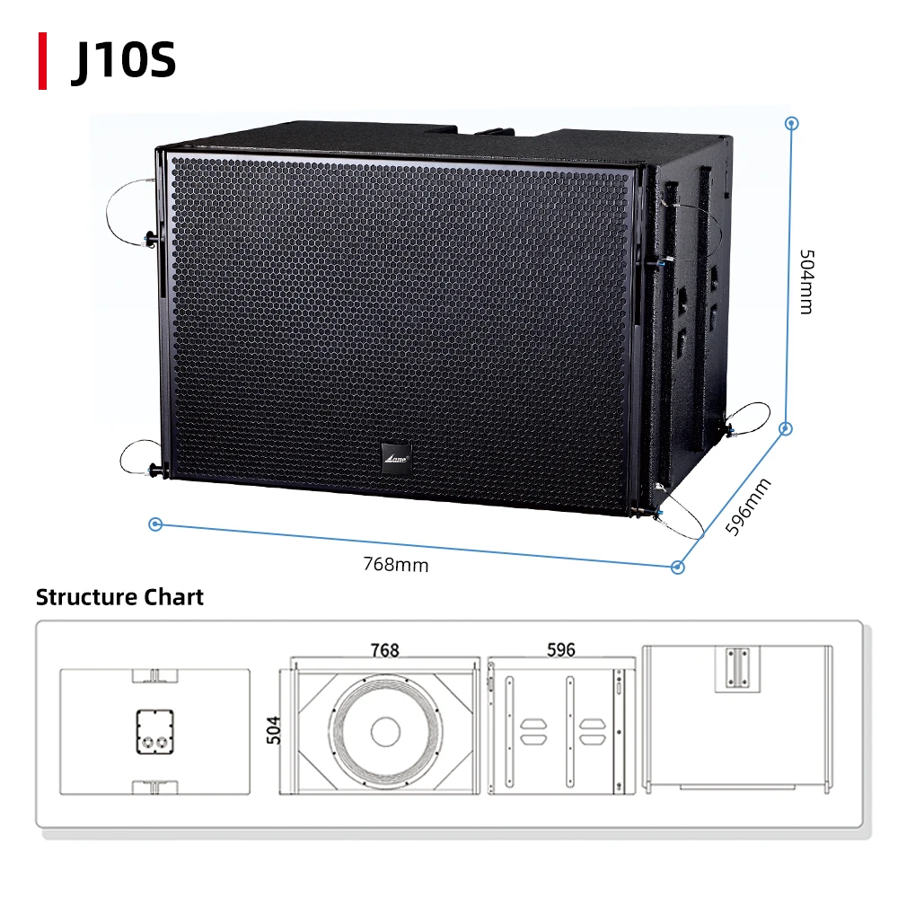 Lane J10S Fashion Professional 18 Inch 1500 Watts 2500w Line Array Bass Speakers Sound System Set