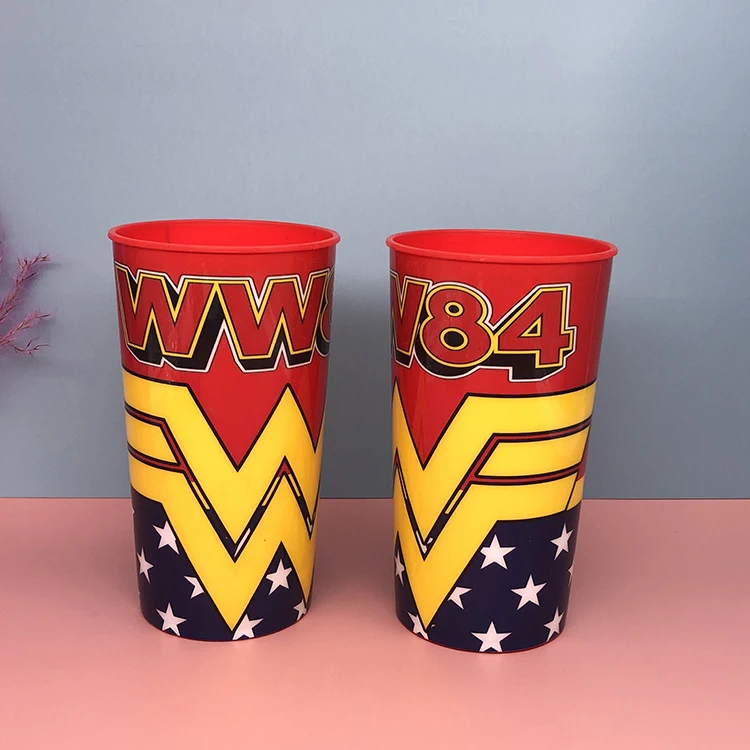 Wholesale 3D Cartoon Print Dinnerware Sets Eco-Friendly Pp Reusable 16oz Kids Plastic Cup With Logo Taza Para Cafe