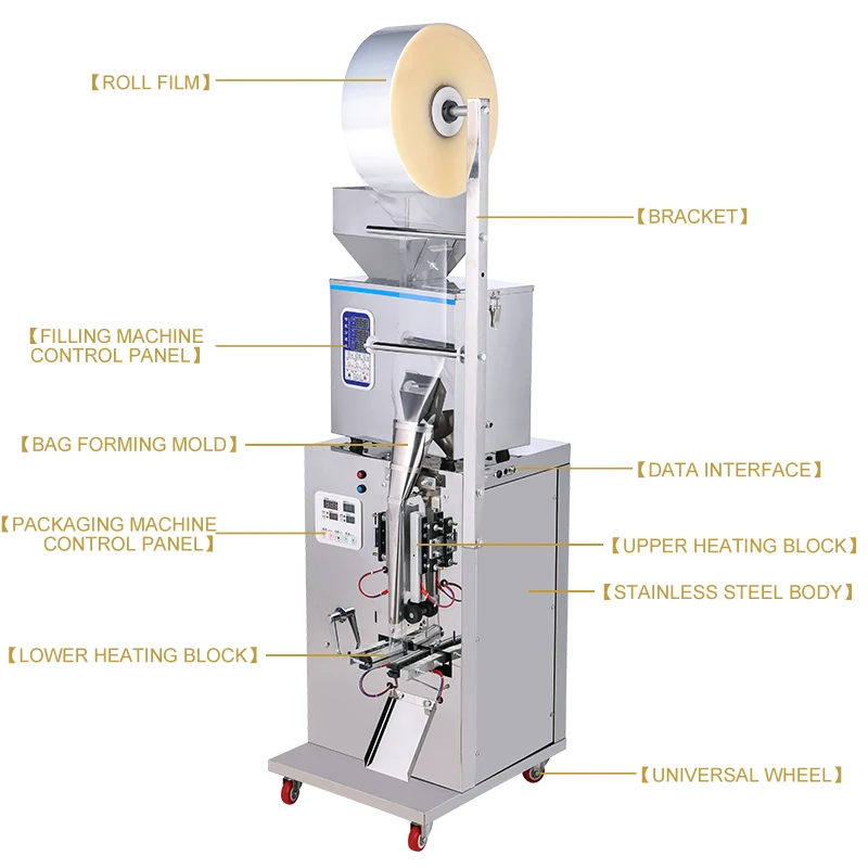 China price high speed dry powder filling and sealing plastic bag packing lentils packaging machine