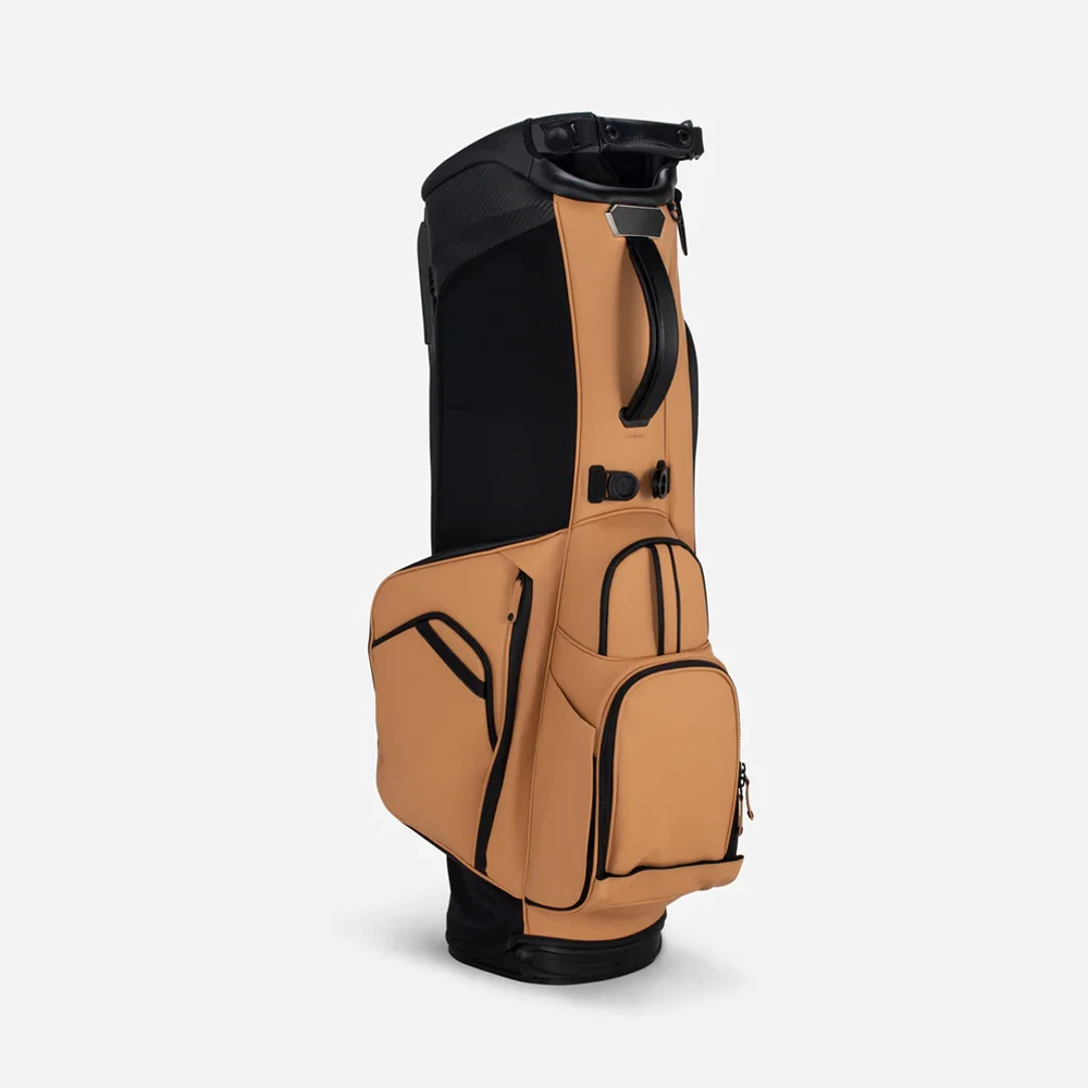 PRIMUS GOLF Manufacturer ODM Carry Golf Bag Leather Custom logo 6/14 way Pu Golf Stand Bag for men