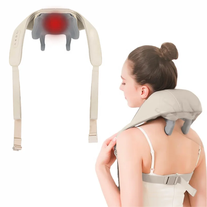 Most Selling Product 2000mAh Neck Knedling Massager Multi Function Neck Warmer Trapezius Trigger Point Massager