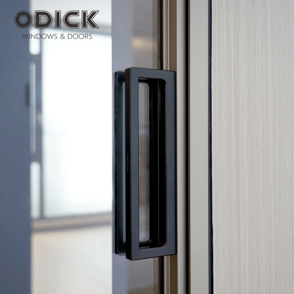 ODICK aluminum doors and windows modern interior sliding door partition sound insulation  glass sliding aluminium french door
