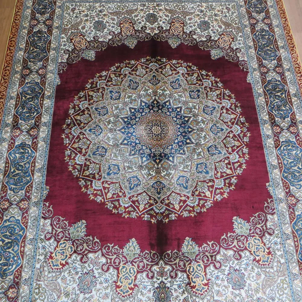 Red Medallion 4x6 Bedside Oriental Tapis Persian Handmade Carpets