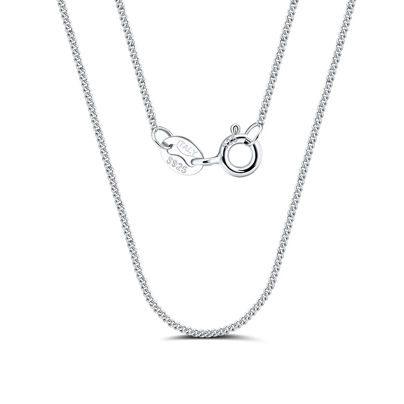 RINNTIN SC18 дешевые женские ювелирные изделия оптом 14K позолоченные 925 стерлингового серебра 1 0 мм кубинская цепь ожерелье