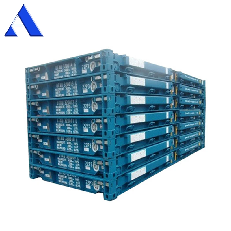 Brand New 20ft Flat Rack Containers with End Panel