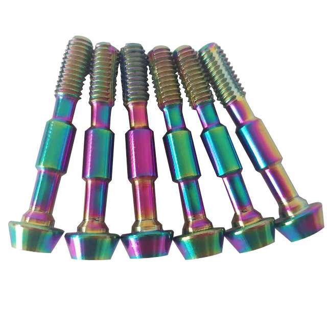 Titanium bolt M6 X 12mm Titanium Screws For Shimano XT/XTR Oil Brake Screw,Oiling Hole Colored Ti Bolts For Mountain Bike