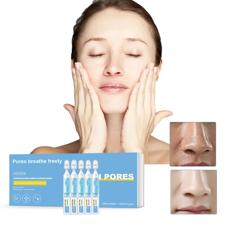 EELHOE Face Nourishing Essence Clean Skin Fine Pores Oligopeptide Small Bubble Cleaning Serum