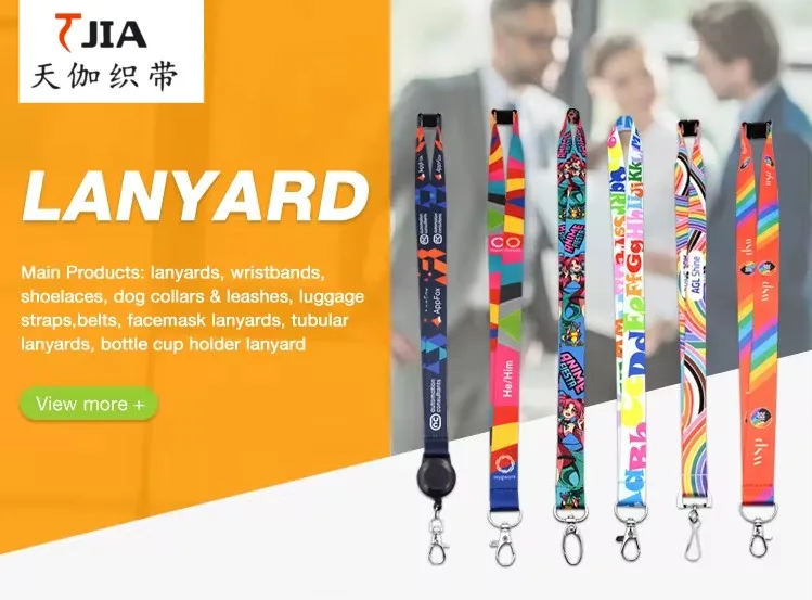 Custom Sublimation Printed Logo Polyester Lanyard ID Card Holder Neck Lanyard Strap with Logo Custom