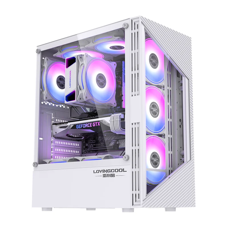 LOVINGCOOL Most Popular High Quality ATX Gaming Case Desktop Computer Chassis Mid Tower PC Gabinete Gamer RGB PC Case