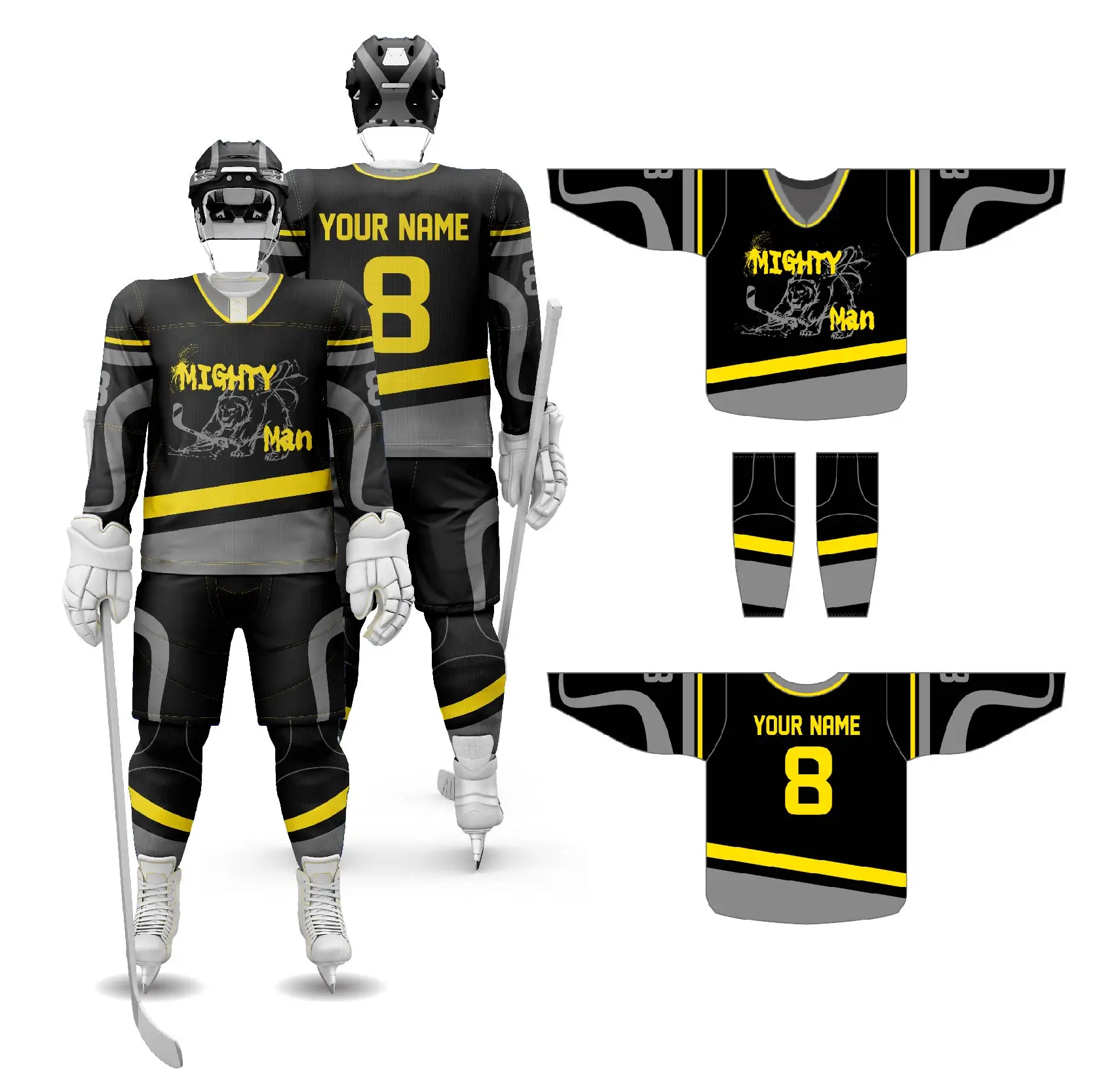 Custom Team Brand Logo New Design Ice Hockey Uniform High Wear Resistant Practice Game Sublimated Hockey Jersey