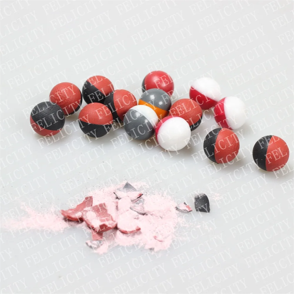Biodegradable 043 68 wax shell powder paintball for shooting outdoor game