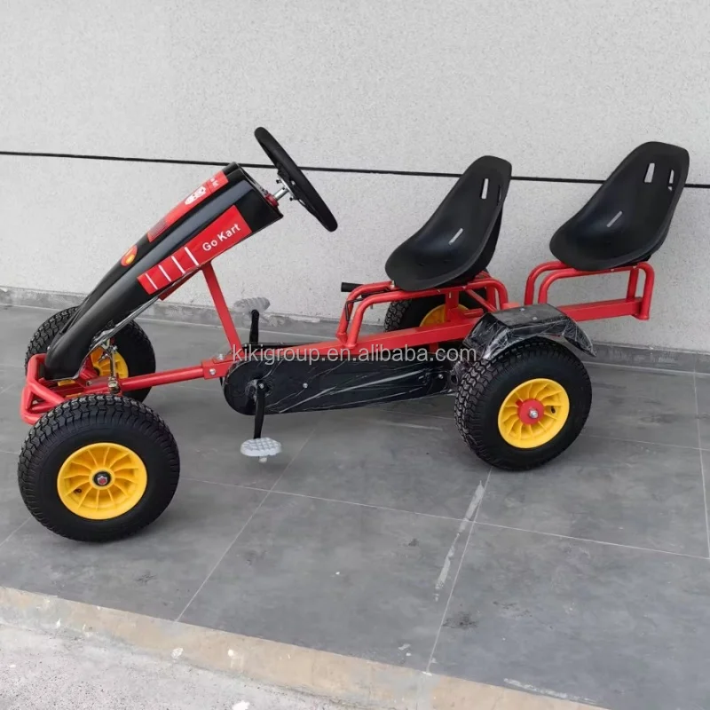 2023 New arrival lowest price manufacturer supply plastic heavy duty double seat pedal go cart