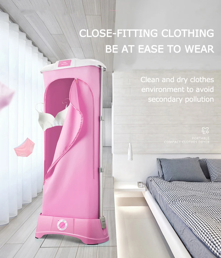 5Kg soft drying multifunction ironing wardrobe shape office home hotel electric portable clothes dryer mini