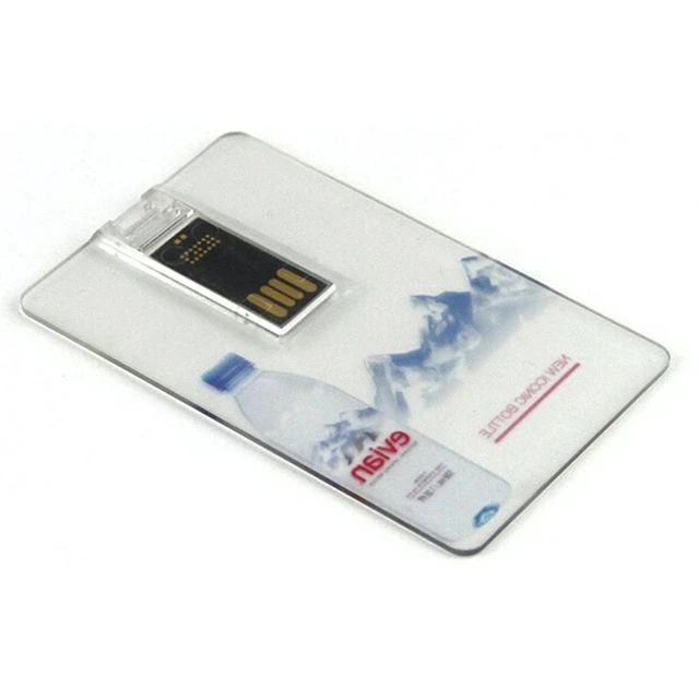 Business promotion gift customized logo printing 4GB 8GB 32GB clear acrylic transparent business card usb flash key pen drive