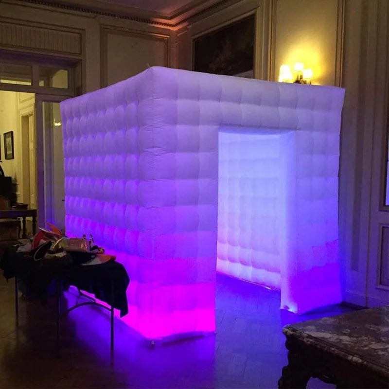 Wedding portable cheap inflatable cube LED photo booth